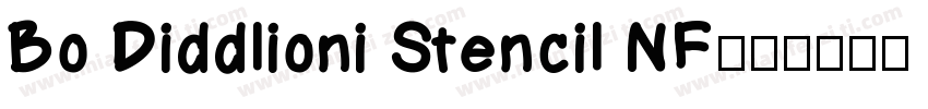 Bo Diddlioni Stencil NF字体转换